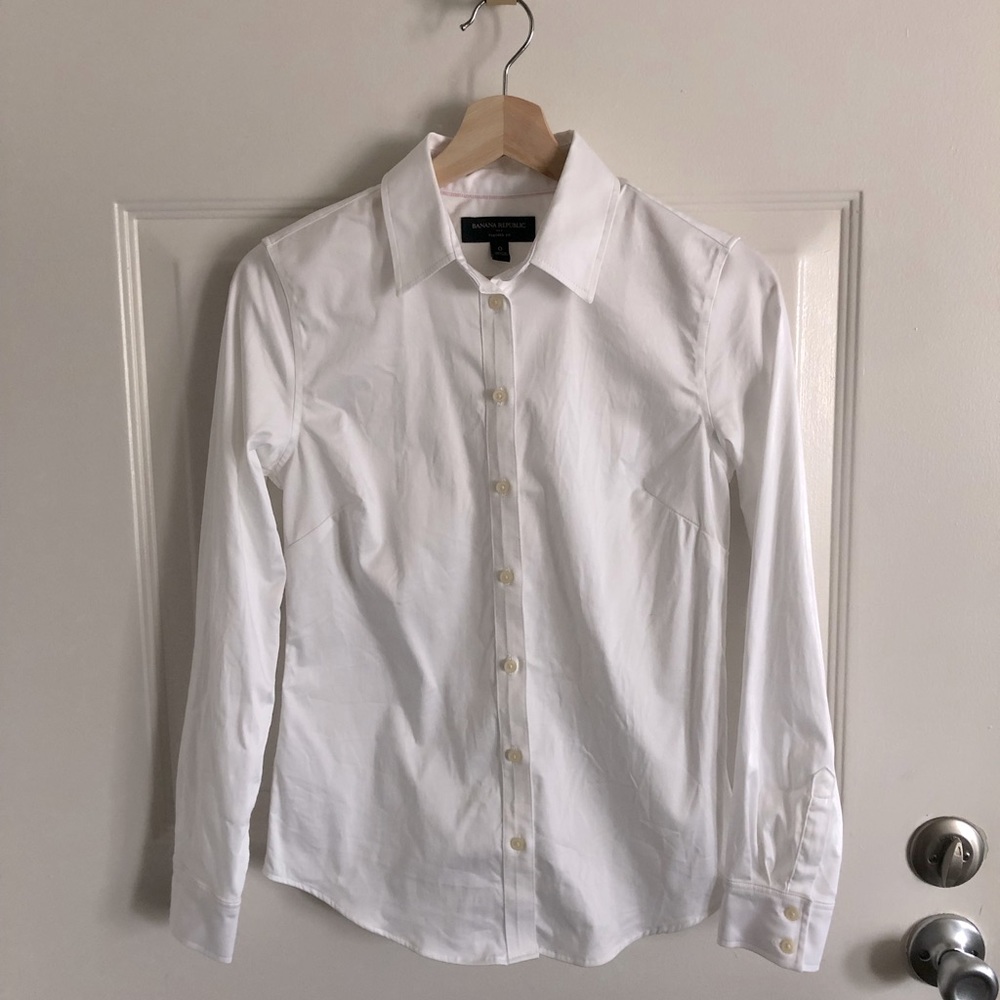 Banana Republic White Button Down